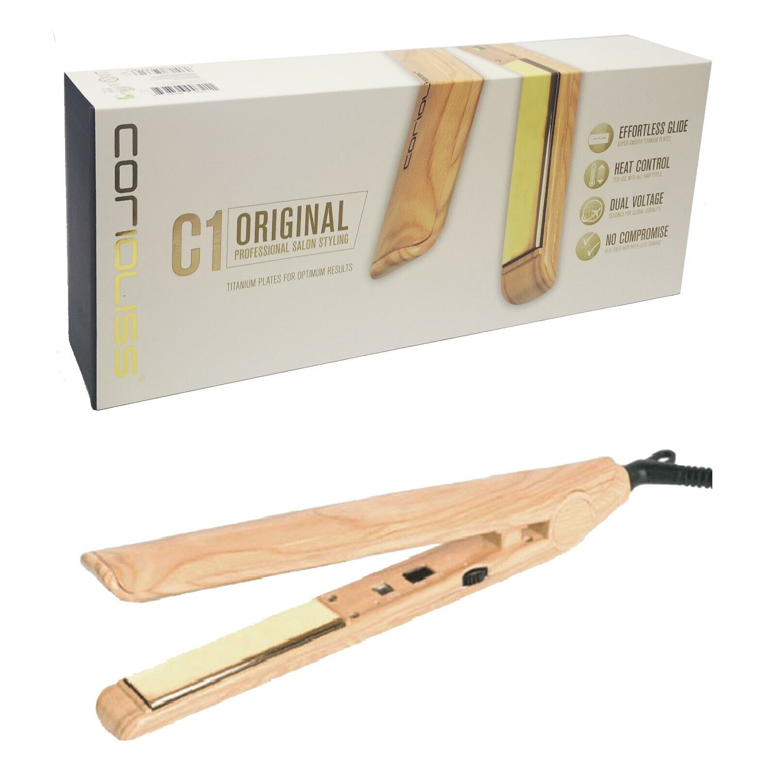 CORIOLISS C1 ORIGINAL Piastra per capelli Lite Wood - Legno Chiaro PROFESSIONALE