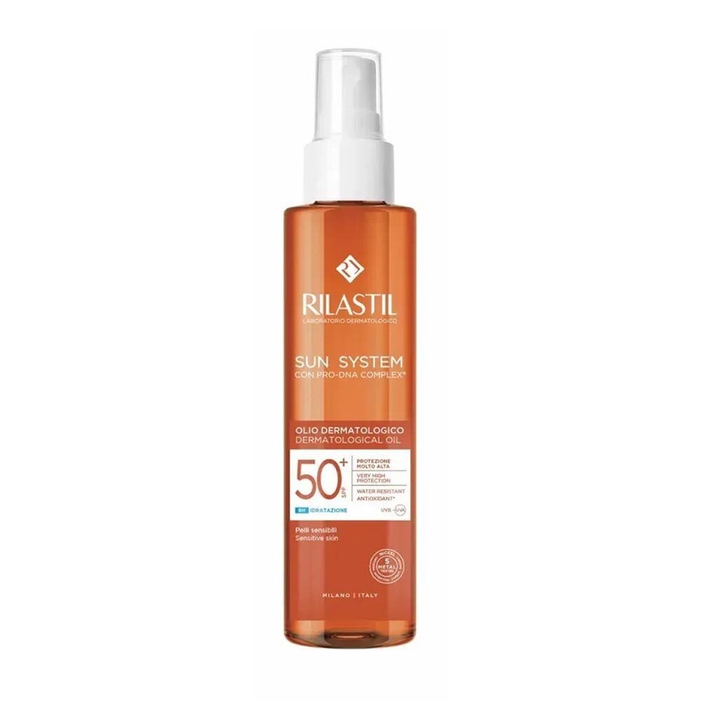 Rilastil Sun System - Olio Solare Dermatologico SPF50+, 200ml