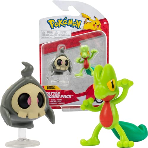 Pokemon Personaggi 5 Cm Duskull & Treecko – Giochi Nuovo 2023 – Figurine Action Figure - Licenza Ufficiale Giocattoli