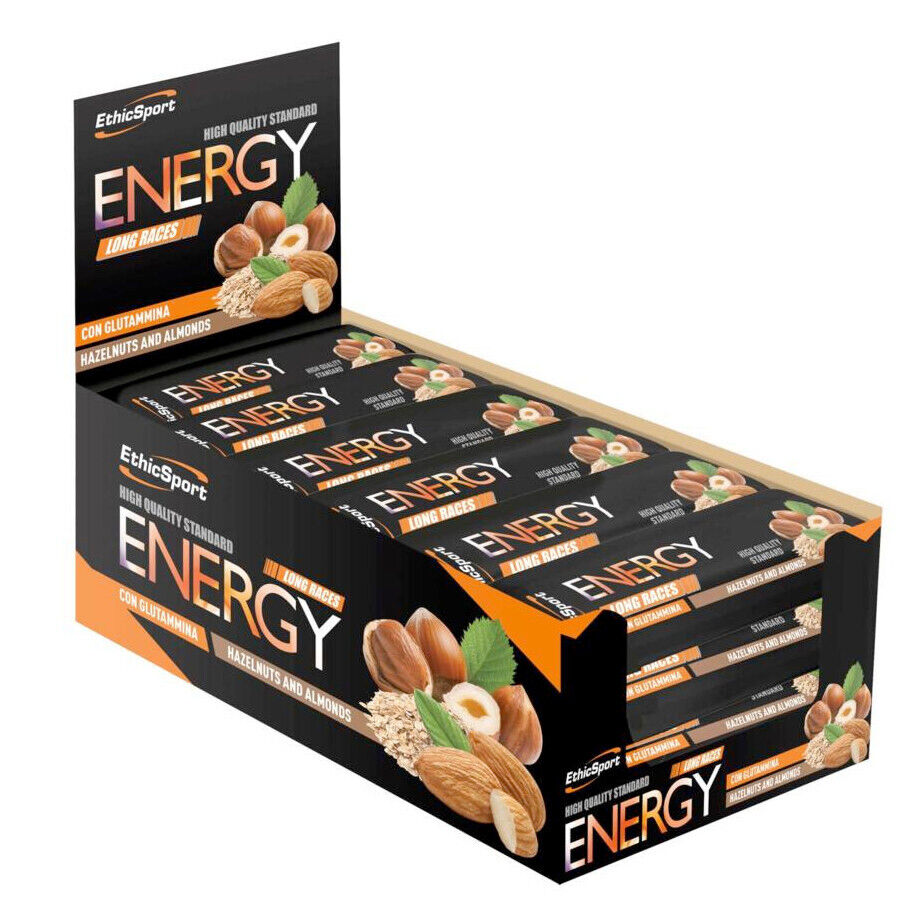 EthicSport LONG RACES 30 barrette energetiche Nocciola e Mandorla Ethic Sport
