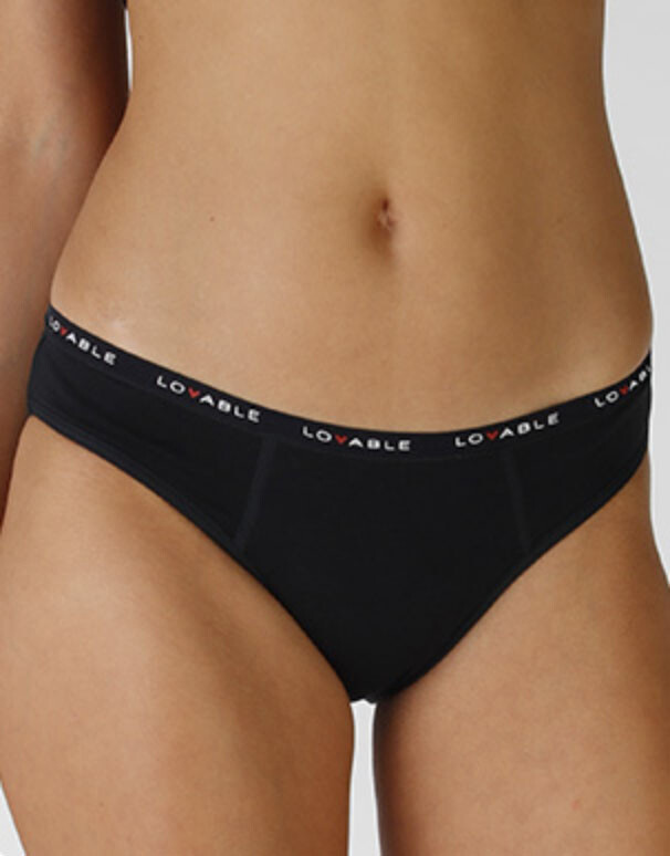 SLIP FLUSSO ABBONDANTE NERO TAGLIA XL LOVABLE