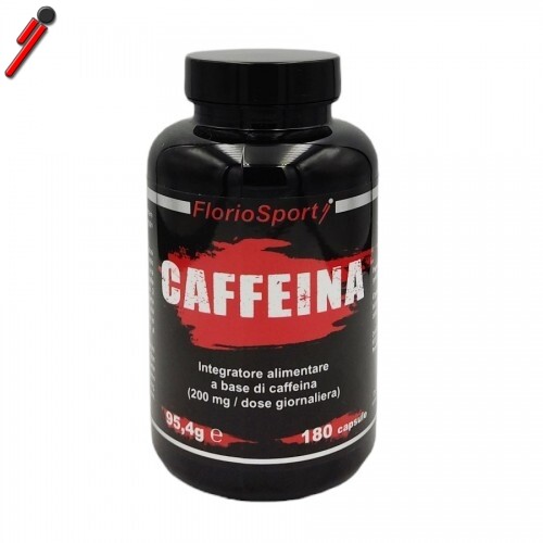 FlorioSport, Caffeina, 180 cps Caffeine 200 mg. Pura Energetico Metabolismo