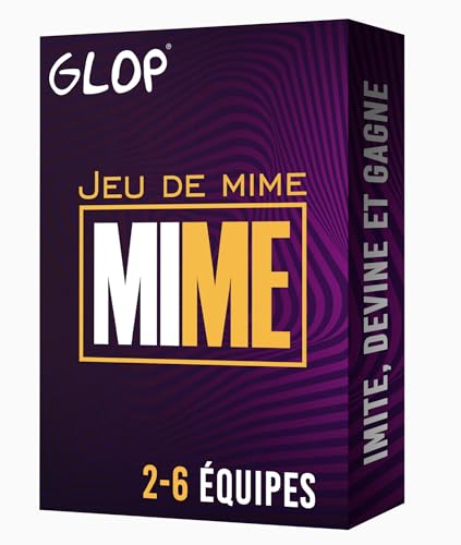 Glop Mime - Jeu De Mime - Jeux De Société - Jeux De Société Adulte Pour Apéro & Soirées - Jeu De Famille Et Enfants + 8 Ans - Jeux De Plateau - Jeu De