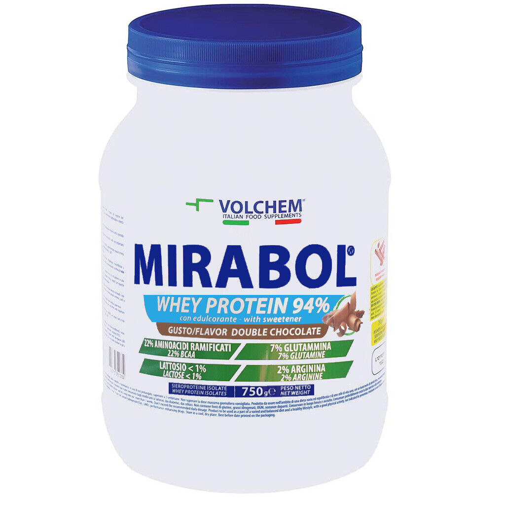 VOLCHEM MIRABOL WHEY PROTEIN 94% 750 GR Doppio Cioccolato