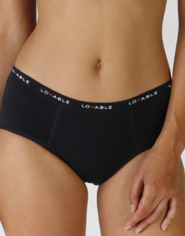 CULOTTE FLUSSO MEDIO NERO TAGLIA S LOVABLE