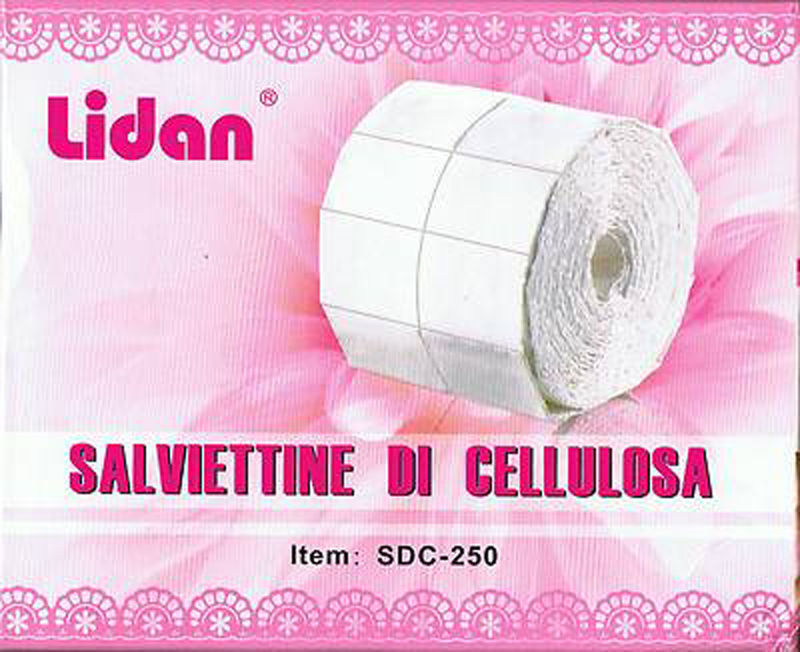 LIDAN PADS SALVIETTINE DI CELLULOSA ROTOLO DA 250 pz. 5 cm x 3.8 cm