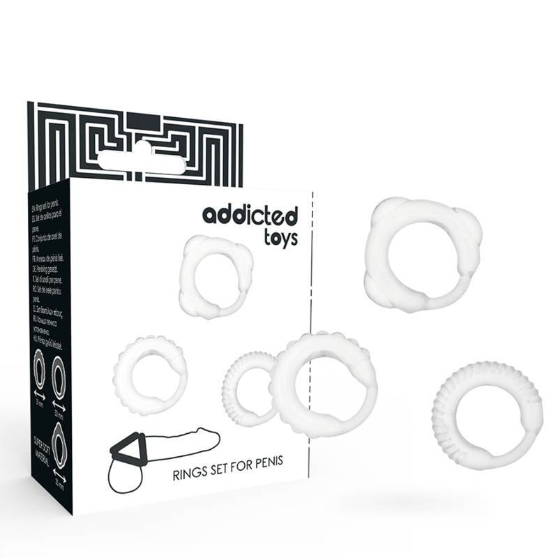 ADDICTED TOYS - ANELLO FALLICO C-RING SET CLEAR