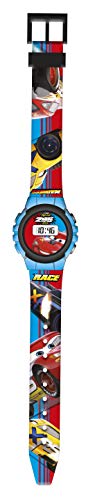 Kids Licensing | Orologio Da Polso Digitale | Cars Movie Design | Cinturino Stampato Muticolor | Orologio Bambino Polso| 23Cm | Sfera Da 3,5 Mm | Resi