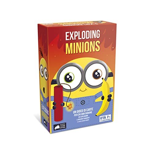 Asmodee - Exploding Minions - Gioco Da Tavolo Dai Creatori Di Exploding Kittens, Party Game, 2-5 Giocatori, 7+ Anni, Edizione In Italiano