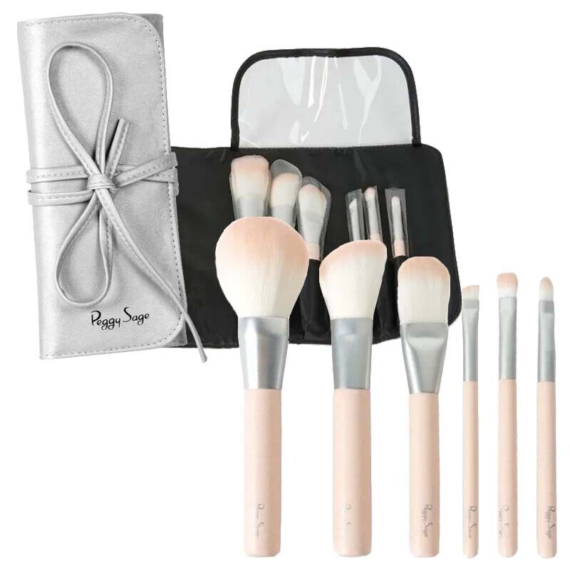 Set 6 pennelli PEGGY SAGE trucco viso pinceaux make-up