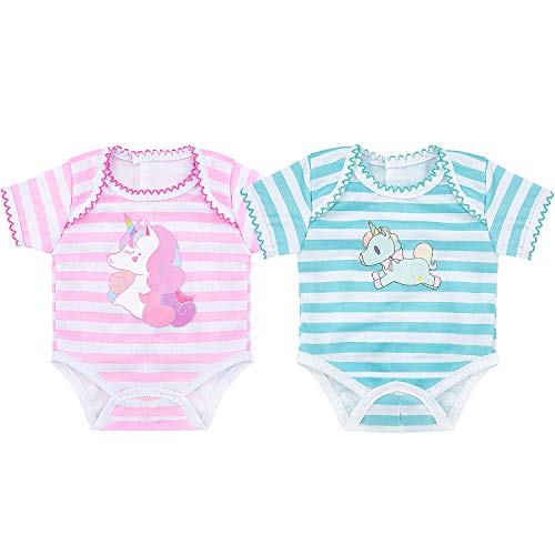 Zwoos Vestiti Per Bambole Per New Born Baby Doll, Pagliaccetti Per 43Cm Bambolotti, Set Di 2