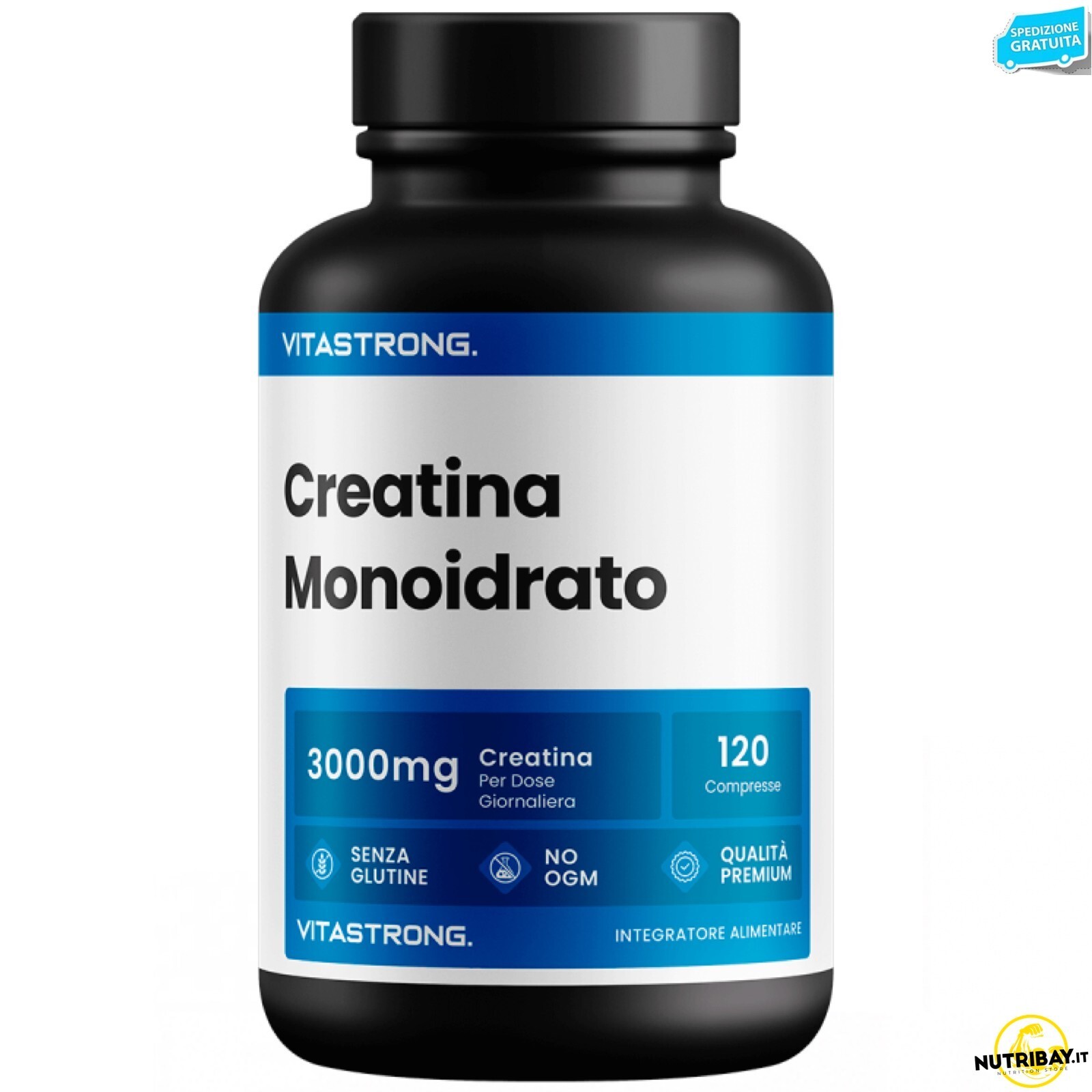 Vitastrong Creatine Monohydrate Creapure - 120 cpr Creatina creapure
