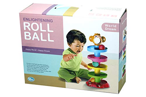 Kidz Corner- Torre Colorata Scimmietta Con Palline, Multicolore, 439136