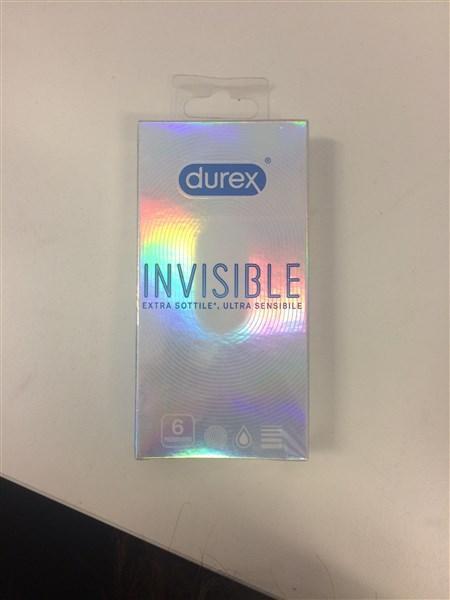 DUREX INVISIBLE EXTRA SOTTILE, ULTRA SENSIBILE - 6 PROFILATTICI.