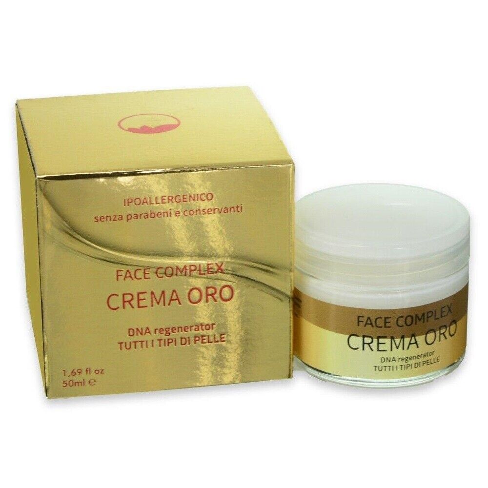 Crema Viso Oro Face Complex Rigenera DNA Pelle Viso Aumenta Collagene 50 ml