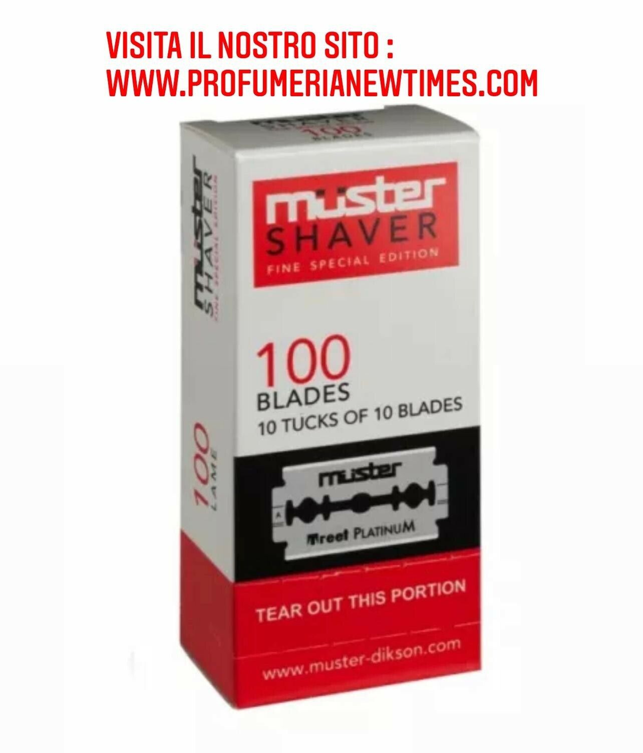 LAME BARBA MUSTER " Muster Shaver" PLATINUM BOX 100 PZ.