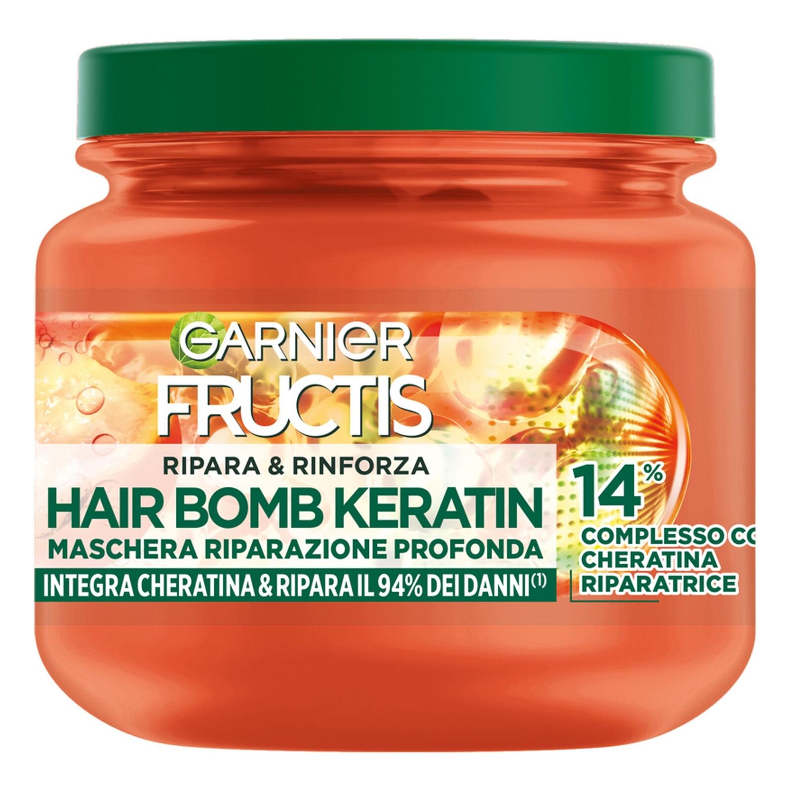 GARNIER FRUCTIS HAIR BOMB KERATIN MASCHERA CAPELLI DANNEGGIATI 320ML