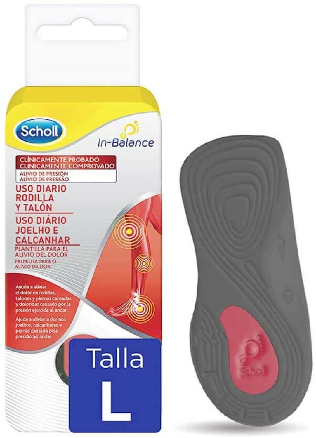 Soletta dottor Scholl coppia solette Ginocchio e Tallone taglia L numero 42,5 ..