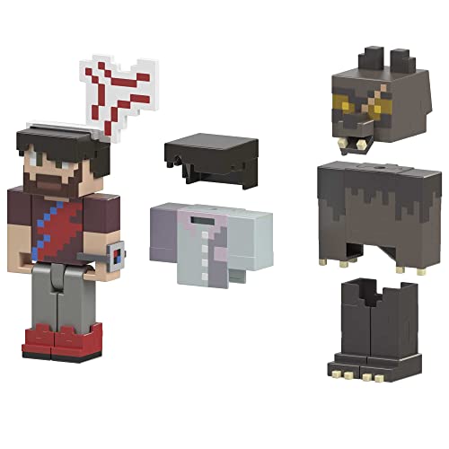 Minecraft - Pack Espansione Rougarou E Vena D'Ira, Include 2 Personaggi Di Camp Enderwood Della Serie Creator E Tanti Accessori, Action Figures Da Col
