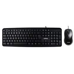 Nilox, Tastiera E Mouse Con Filo, Dimensioni Compatte, Mouse 1000 Dpi, Tastiera Pc Silenziosa Con Tecnologia A Membrana E Layout Italiano, Compatibili