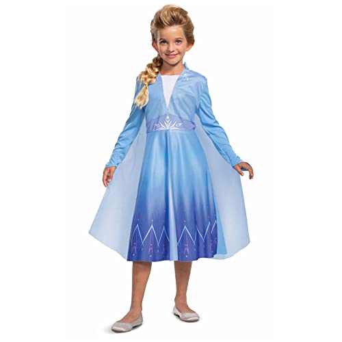 Disney - Costume Da Principessa Ufficiale Frozen La Regina Del Ghiaccio 2 Elsa Per Bambini, Costume Da Principessa Per Halloween, Carnevale, Compleann