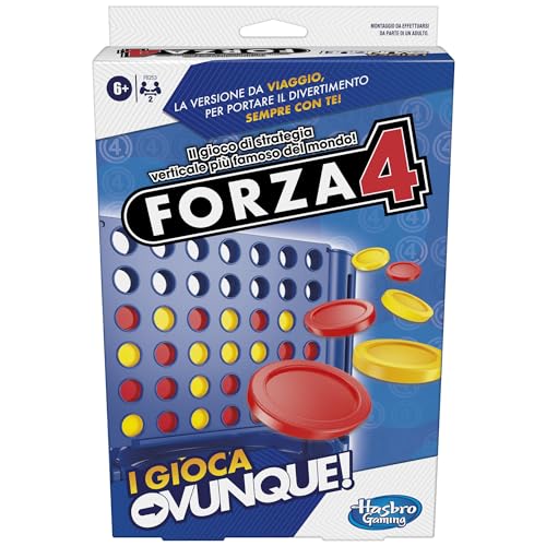 Forza 4, I Gioca Ovunque, Gioco Portatile Per 2 Giocatori, Gioco Da Viaggio Per Bambini E Bambine