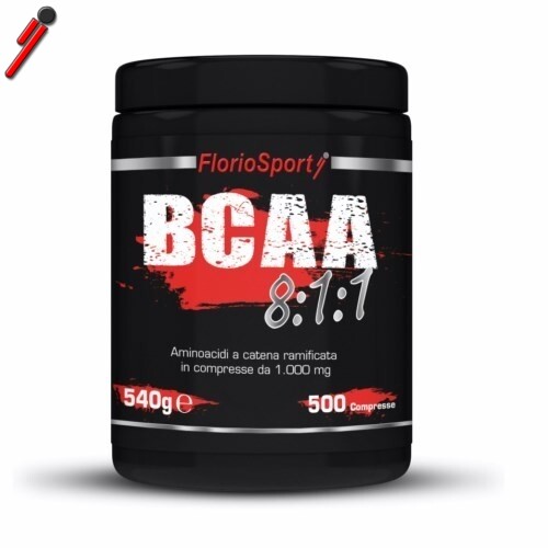 FlorioSport BCAA 8:1:1 500 cpr Aminoacidi Ramificati 811 con Vitamina B1 e B6