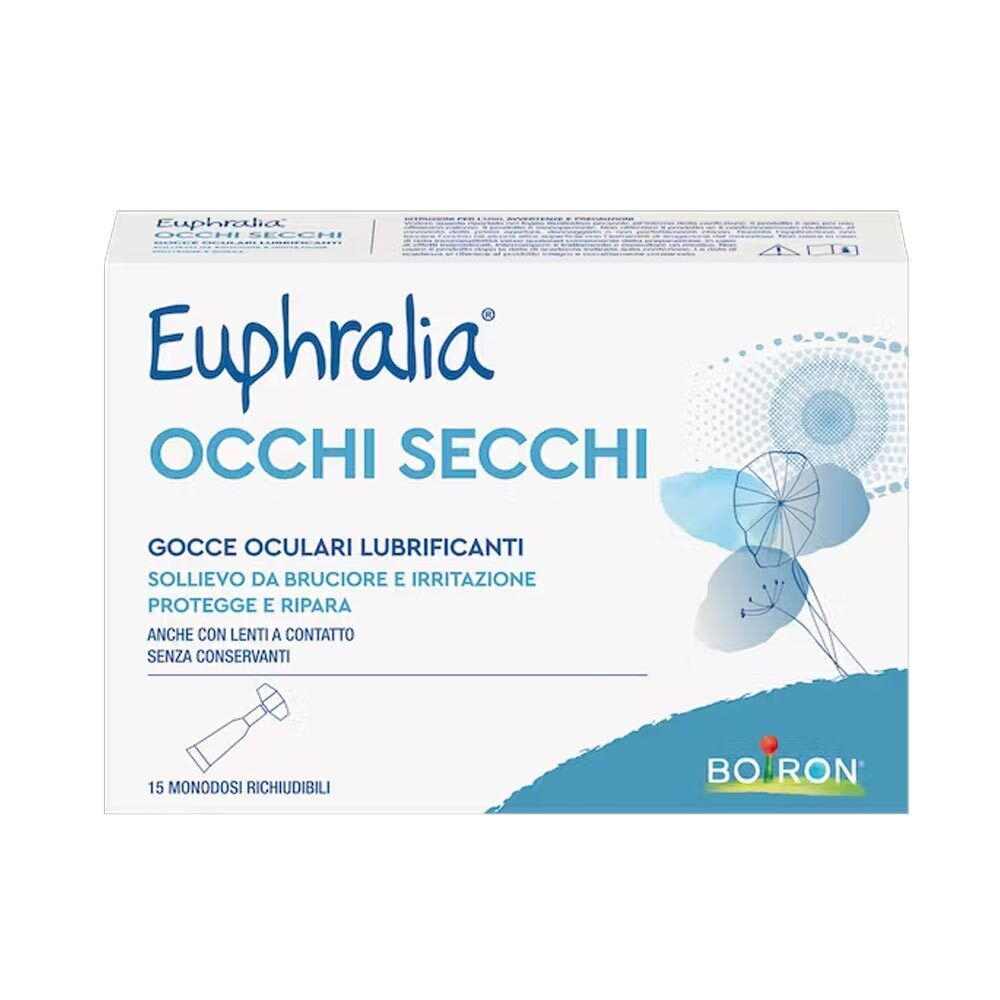 Boiron Euphralia - Occhi Secchi Gocce Oculari Lubrificanti, 15 monodose
