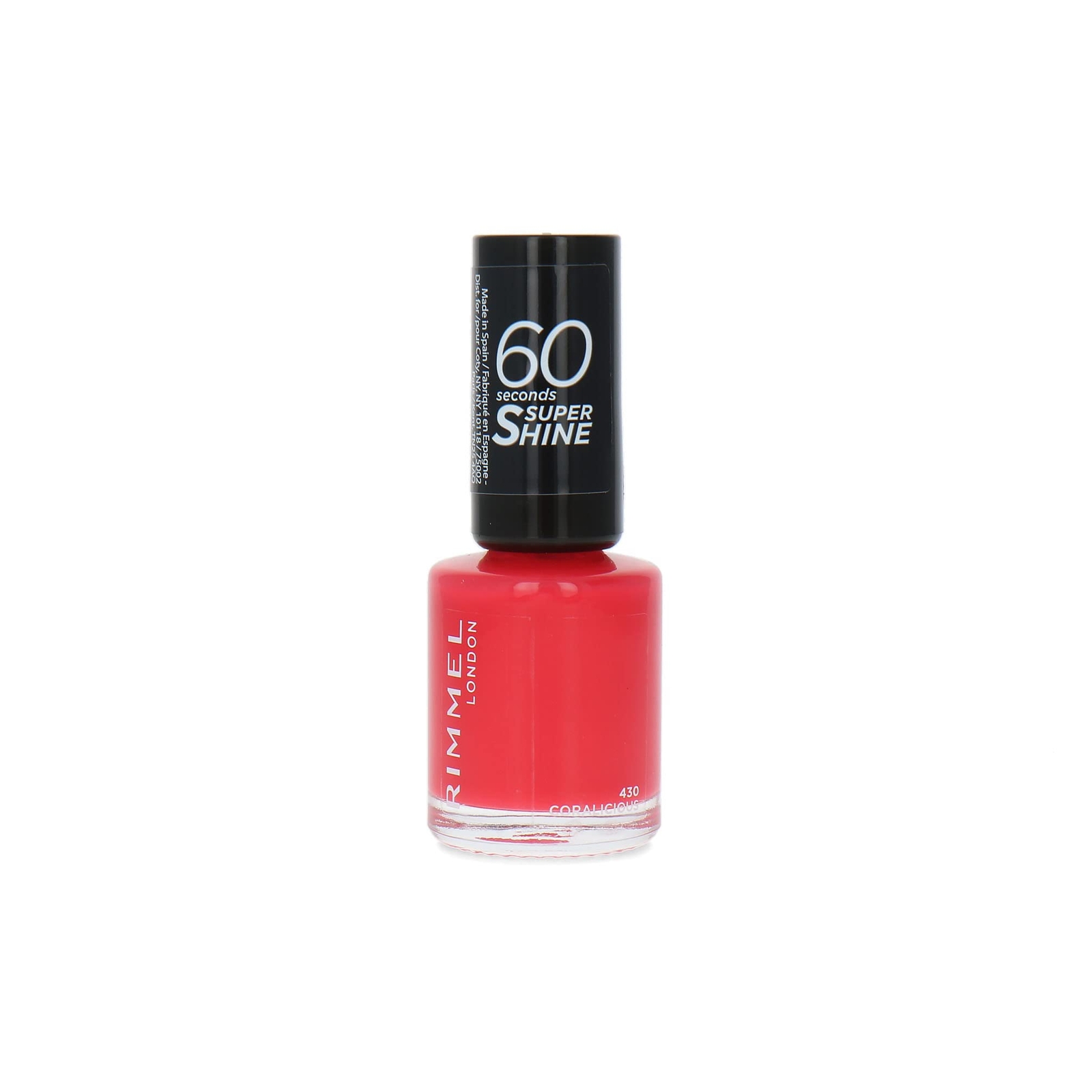 RIMMEL LONDON NAIL POLISH 60 SECONDS SUPER SHINE N.430 CORALICIOUS