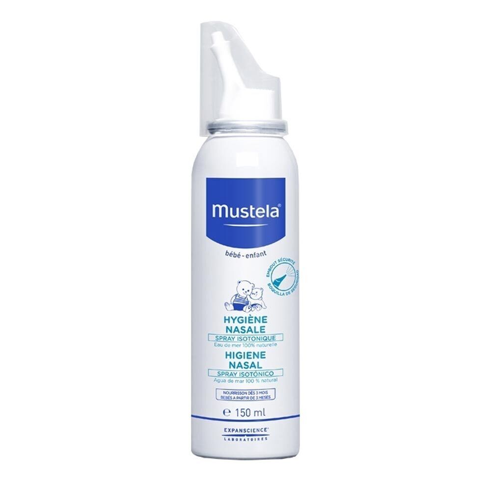 Mustela Igiene Nasale Spray Isotonico Lavaggio Nasale Uso Quotidiano, 150ml