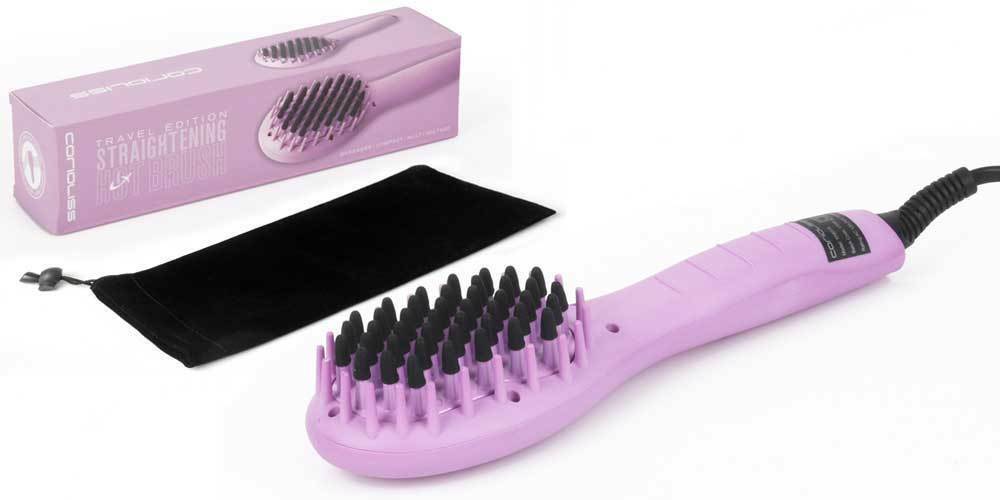CORIOLISS Straightening Hot Brus Mini spazzola elettrica Lisciante capelli LILLA