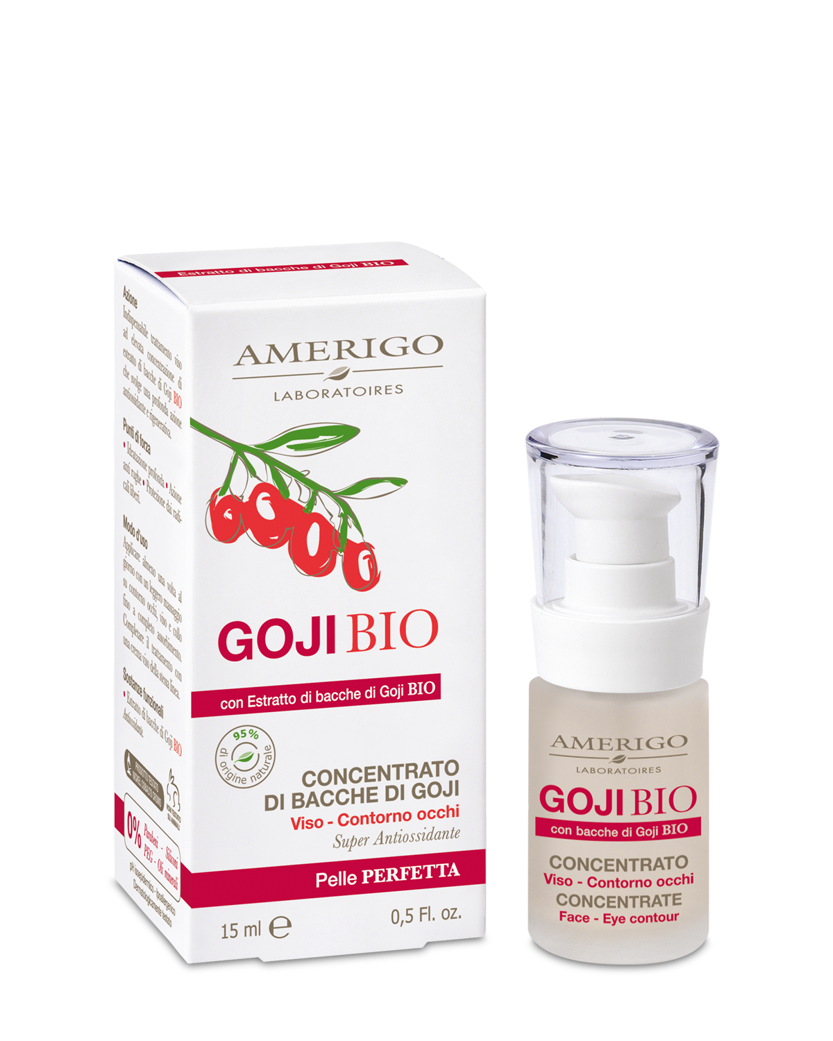 Amerigo Concentrato Bacche di Goji Antiossidante Viso - Contorno Occhi 15ml