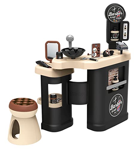 Smoby - Barber Shop, 7600320243, 3 Anni, 3 Aree Gioco, 19 Accessori Inclusi