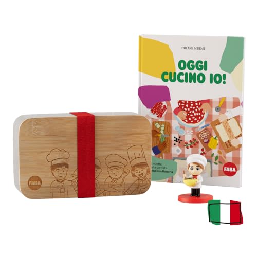 Faba Creare Insieme: Oggi Cucino Io! - Kit Include Ricettario Con 12 Ricette, Personaggio Sonoro Con 12 Storie Da Ascoltare E Porta Merenda - Gioco Ed