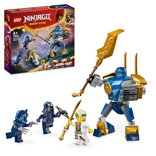 Lego Ninjago Pack Mech Da Battaglia Di Jay, Giochi Per Bambini E Bambine Da 6 Anni In Su, Action Figure Giocattolo Da Costruire Con 4 Minifigure Tra C