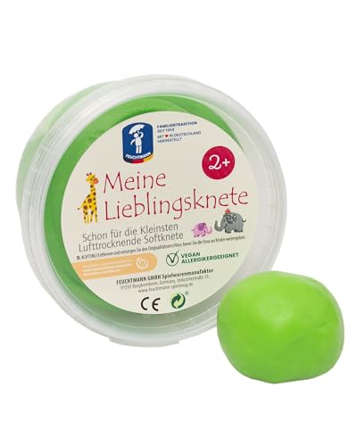 Feuchtmann 628.1518-6-My Lovesknete Edu Edition, Bambini Di Colore Verde Chiaro, Barattolo Da 500 G Di Argilla Da Modellare Essiccabile All'Aria, 628