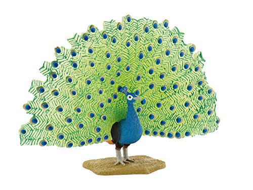 Bullyland 69390-Figura Di Gioco, Pavone, Alta Circa 8,6 Cm, Figura Dipinta A Mano, Senza Pvc, Per Far Giocare I Bambini Con La Fantasia, Colore Varieg