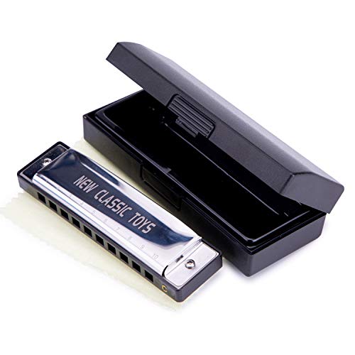 New Classic Toys- New Classic Toys-Harmonica-10 Hole, Multicolore, Armonica, 10023