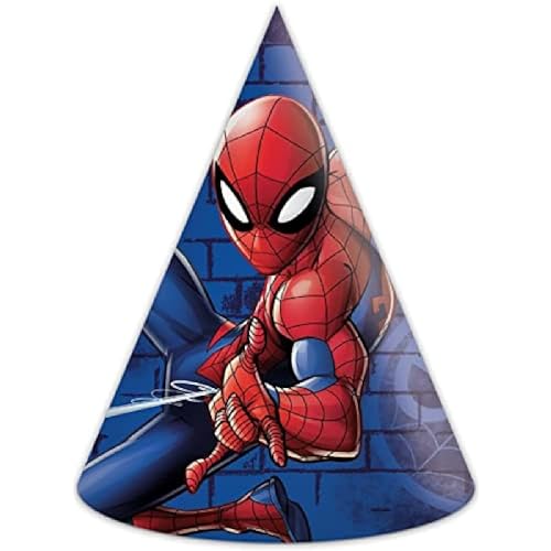 Procos- Cappello Cono Spiderman Team Up, Multicolore, One Size, 5Pr89456