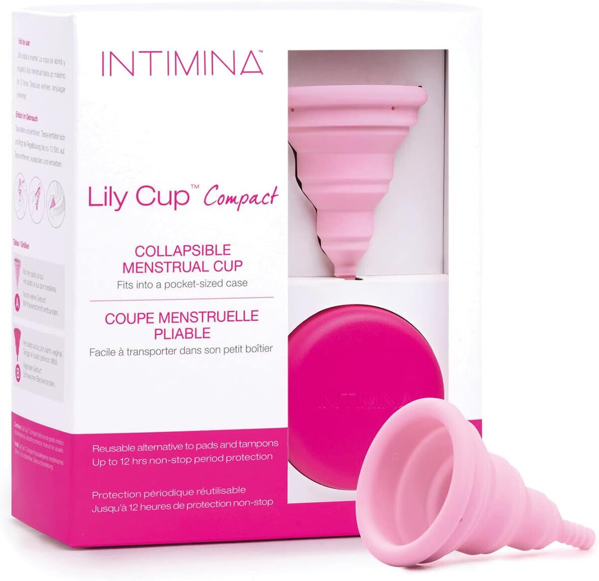 INTIMINA Lily Cup Compact - misura A - Coppetta mestruale ripiegabile con Flat