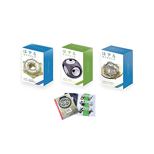 Cast Huzzle Set Di Puzzle N. 14 Valve, Dice, Planet – Sg 3,4 + Cast Huzzle Product Flyer – No.14