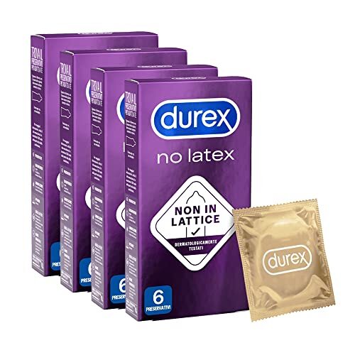 Durex No Latex Preservativi Senza Lattice (56 mm) - 24 Profilattici