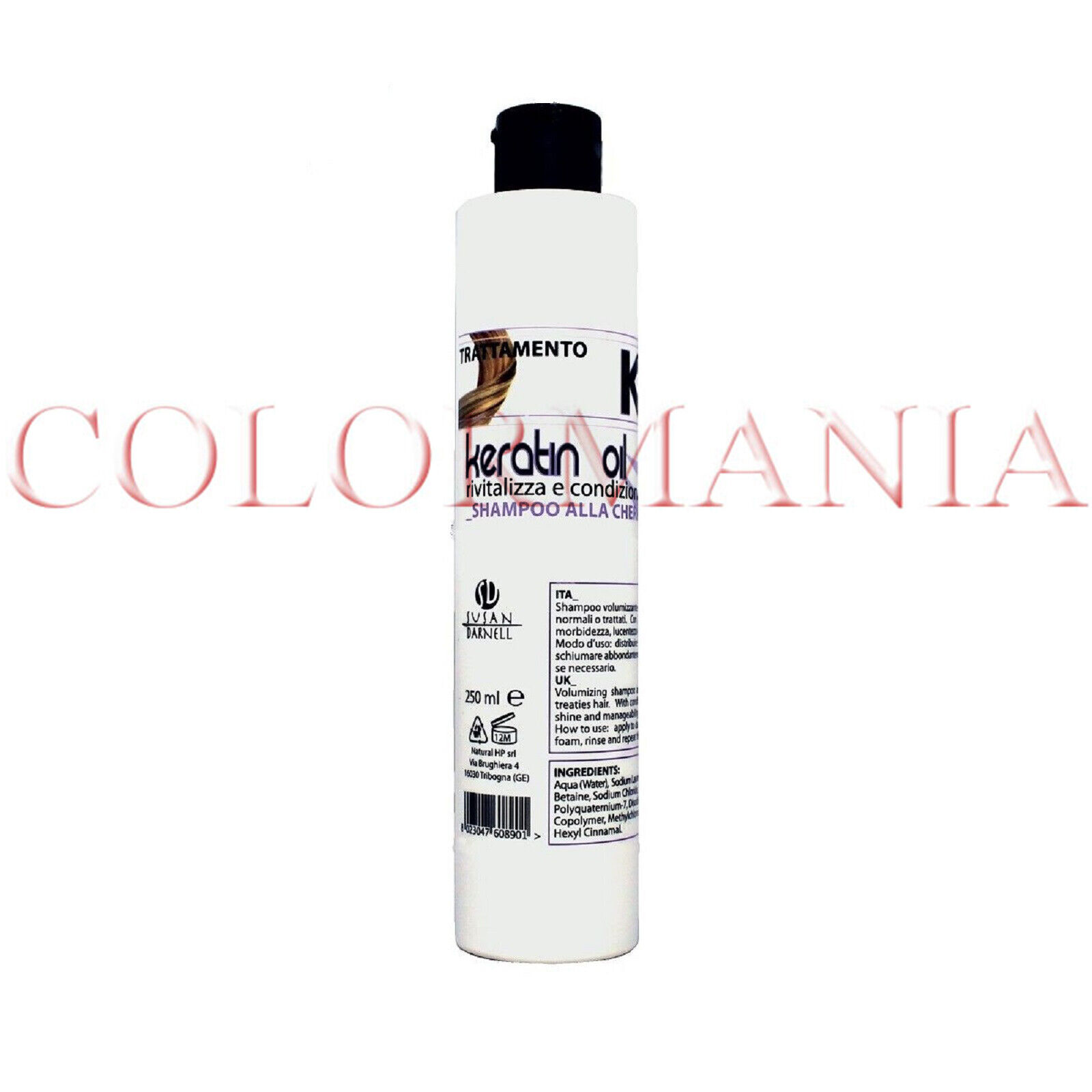 SUSAN DARNELL KERATIN OIL SHAMPOO ALLA CHERATINA RISTRUTTURANTE PROFESSIONALE