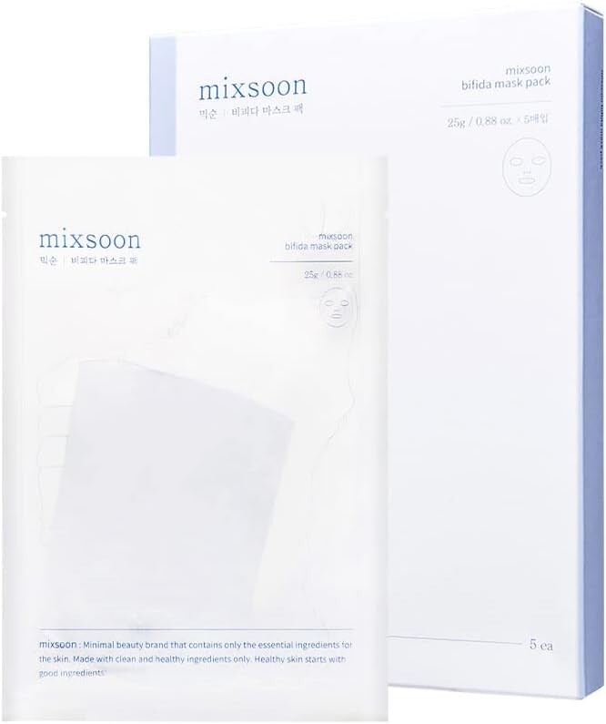 Mixsoon Maschere rigeneranti Bifidobatteri Bifida Confezione maschere, 5 pezzi