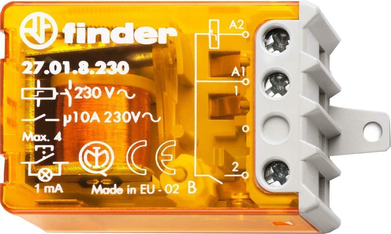 FINDER RELE INTERRUTTORE 1 POLO 10A 230V 270182300000 27.01.8.230.0000