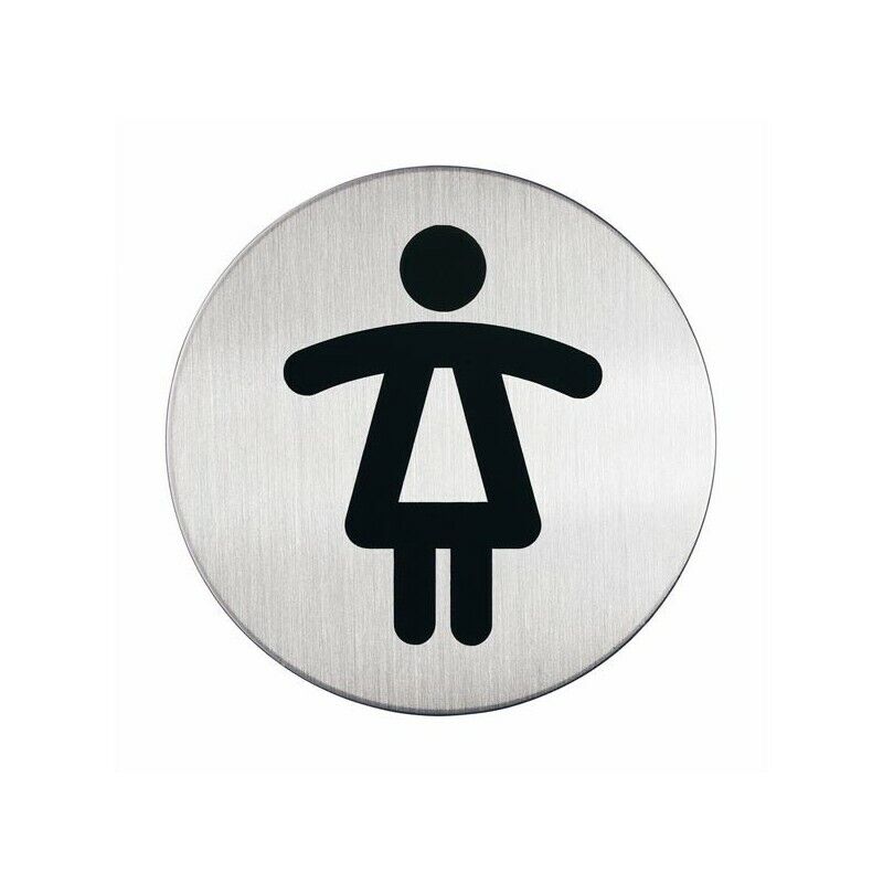 Pittogramma in acciaio DURABLE - rotondo - WC donne - diam. 83 mm.