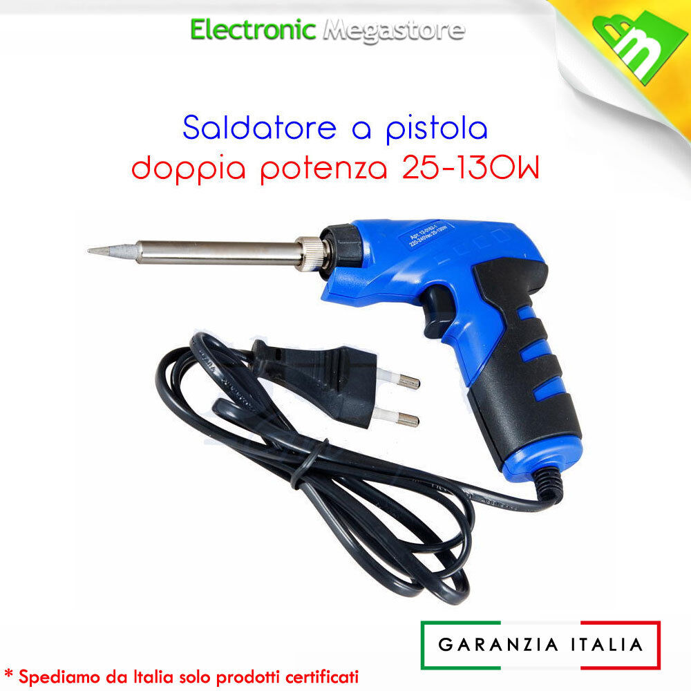 Saldatore RAPIDO A PISTOLA Doppia Potenza ZD-723N 25-130W 220Vac