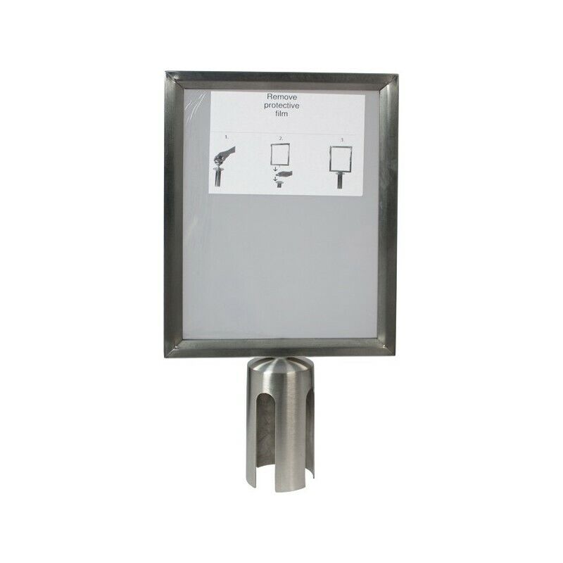 Display A4 per colonnina separa code SECURIT RS-SIGN-A4-PS. Display informativo