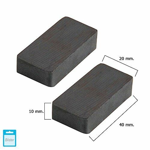 Wolf Pack 5411125 Ferrite Magnet, rettangolare, 40 x 20 x 10 mm, 2 pcs (z8k)