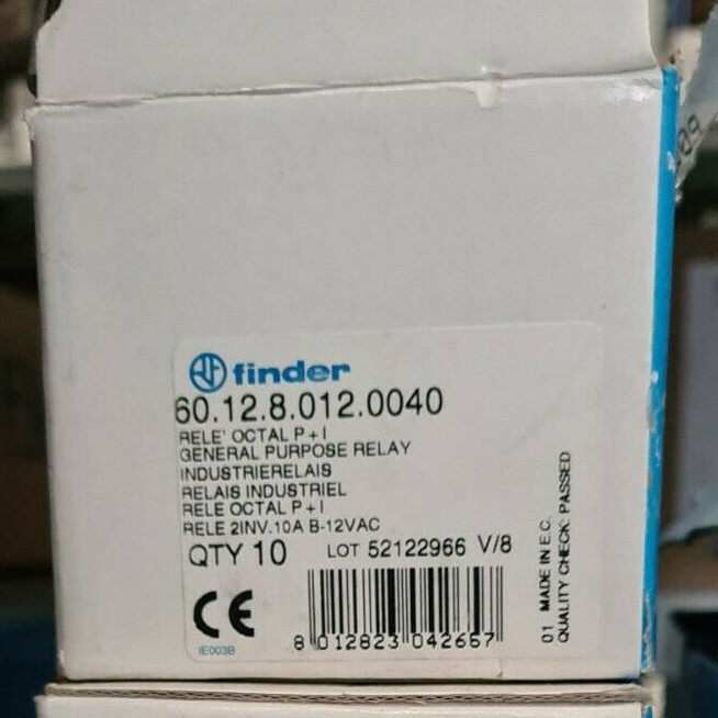 FINDER RELE' OCTAL 601280120040 RELE' 2INV. 10A B-12VAC